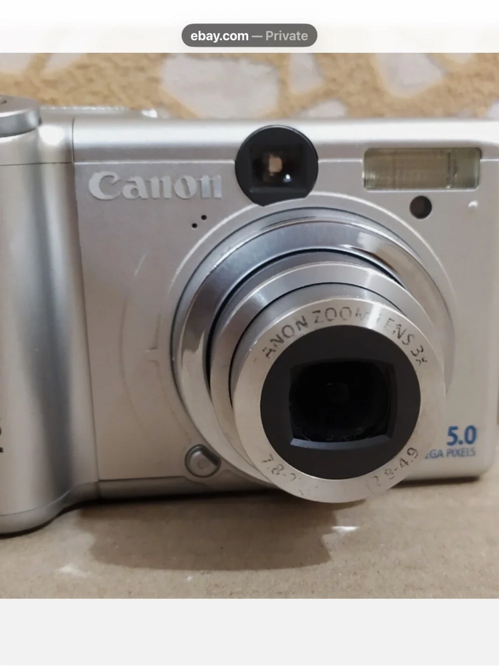 Canon power shot A95 Silver Compact Digital Camera with 5.0 Megapixels